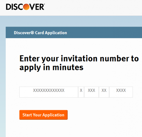 Discover.com/Pickit Invitation Number Code Mail Offer
